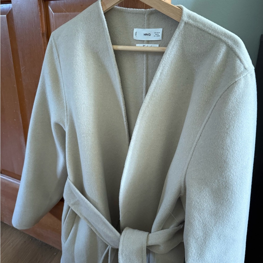 Mango Handmade Cream Outerwear